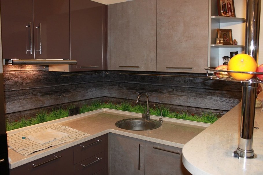 Фартук для кухни под дерево