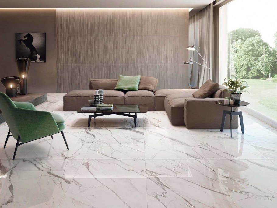 Breccia Grey керамогранит серый 60x120 глянцевый