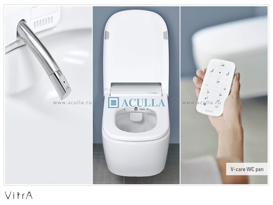 Интеллектуальный подвесной унитаз v-Care Comfort Vitra 5674b003-6104
