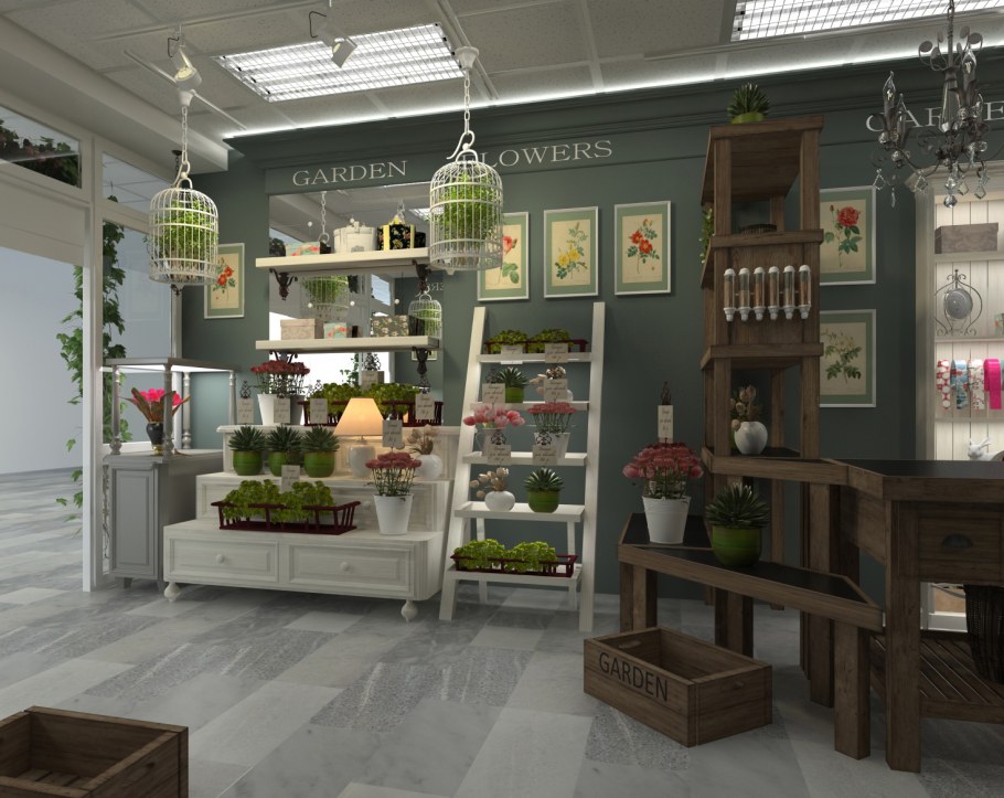 Интерьер цветочного магазина
