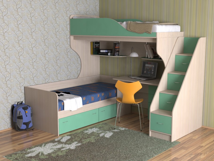 Мебель двухъярусная Лео