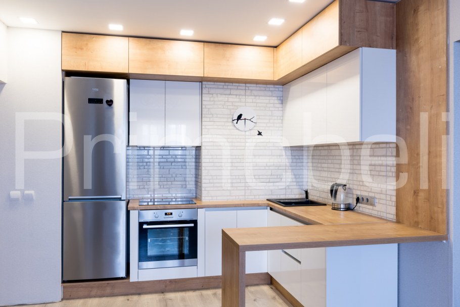 П образные кухни с антресолями