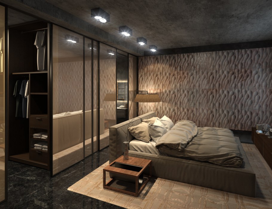 Шкаф лофт в спальню