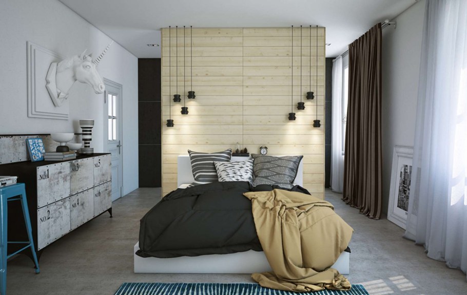 Гардеробная за изголовьем