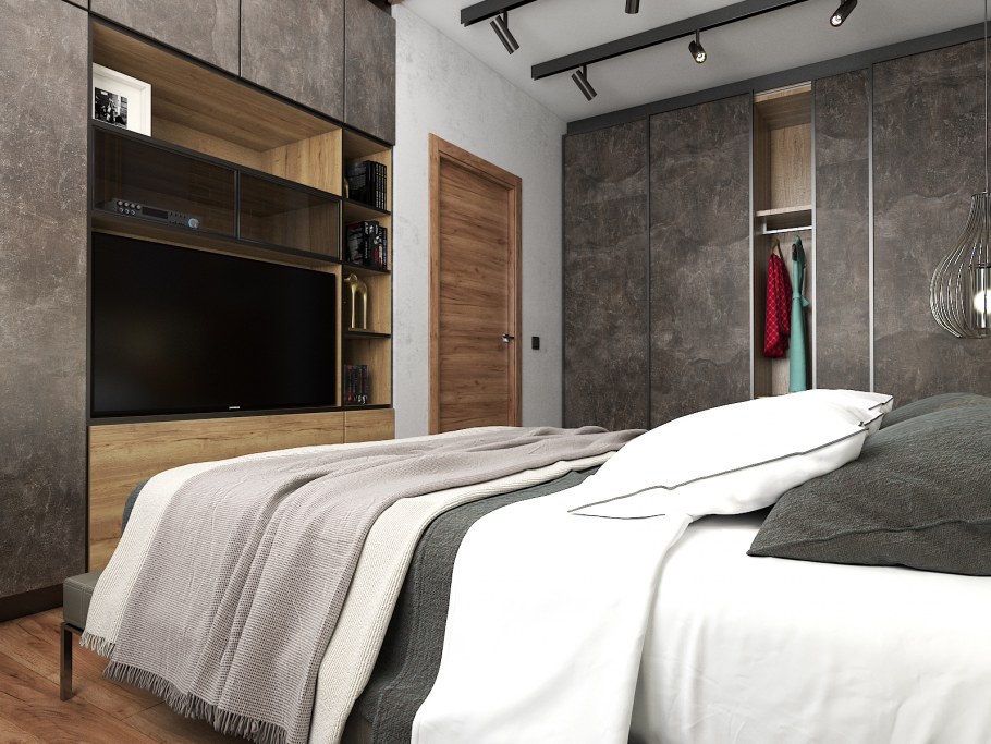 Спальня лофт