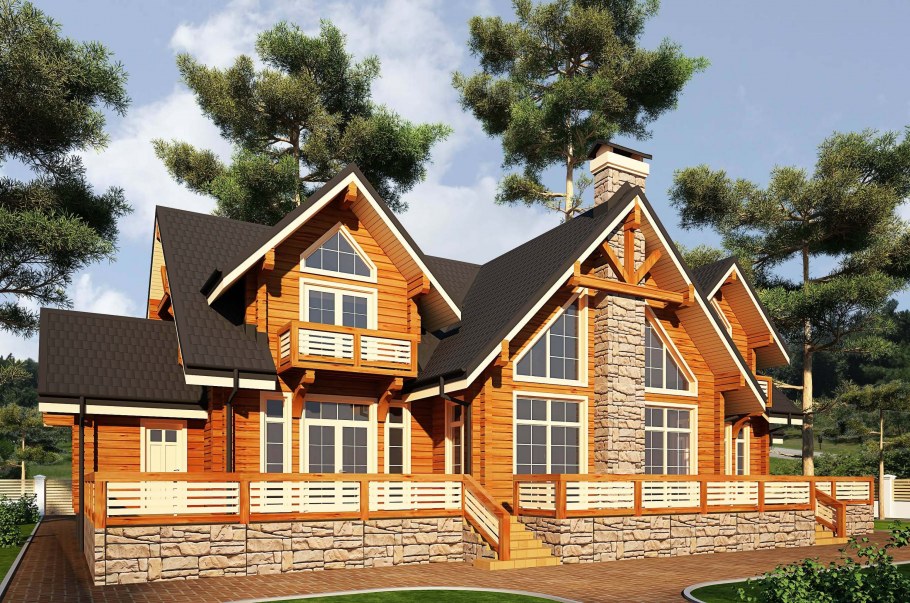 Крыши деревянных домов