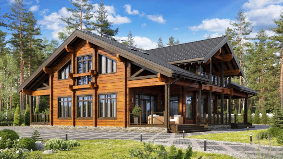 Бревенчатый дом пайонир
