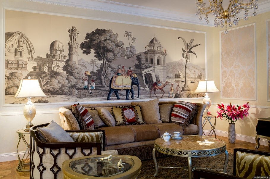 Фреска в современном интерьере