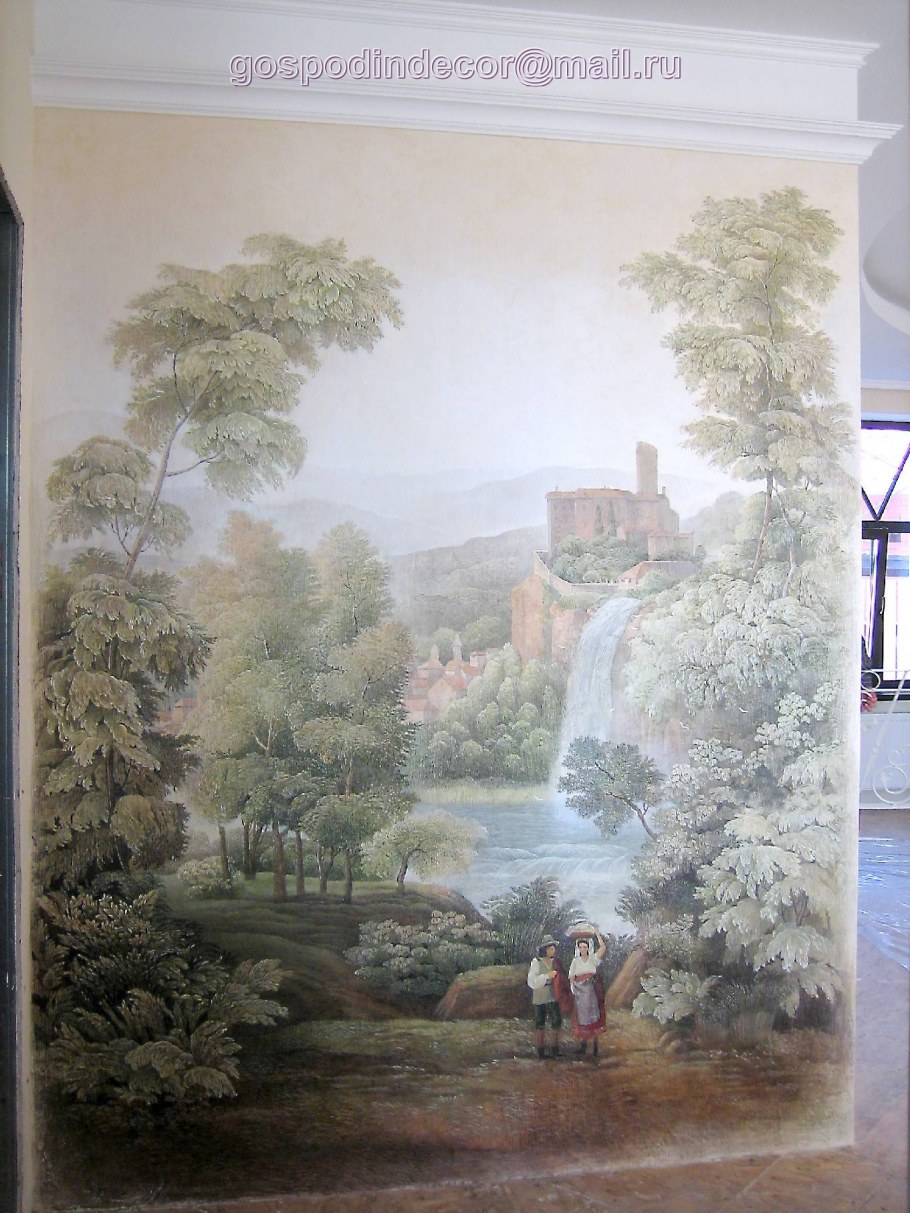 Итальянская роспись на стенах