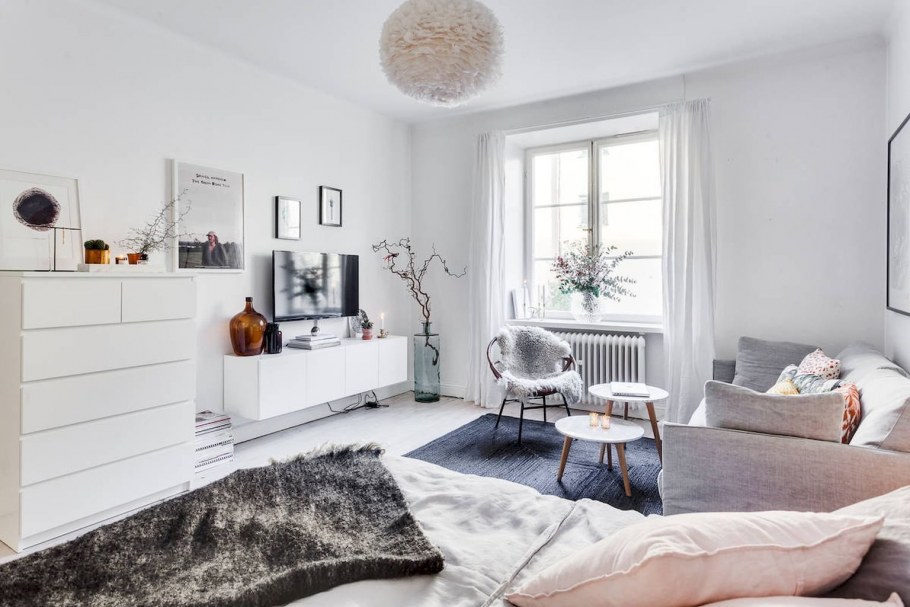 Современные гостиные в стиле Сканди