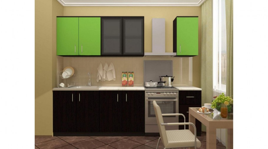 Кухня Катя 2 м венге / лайм