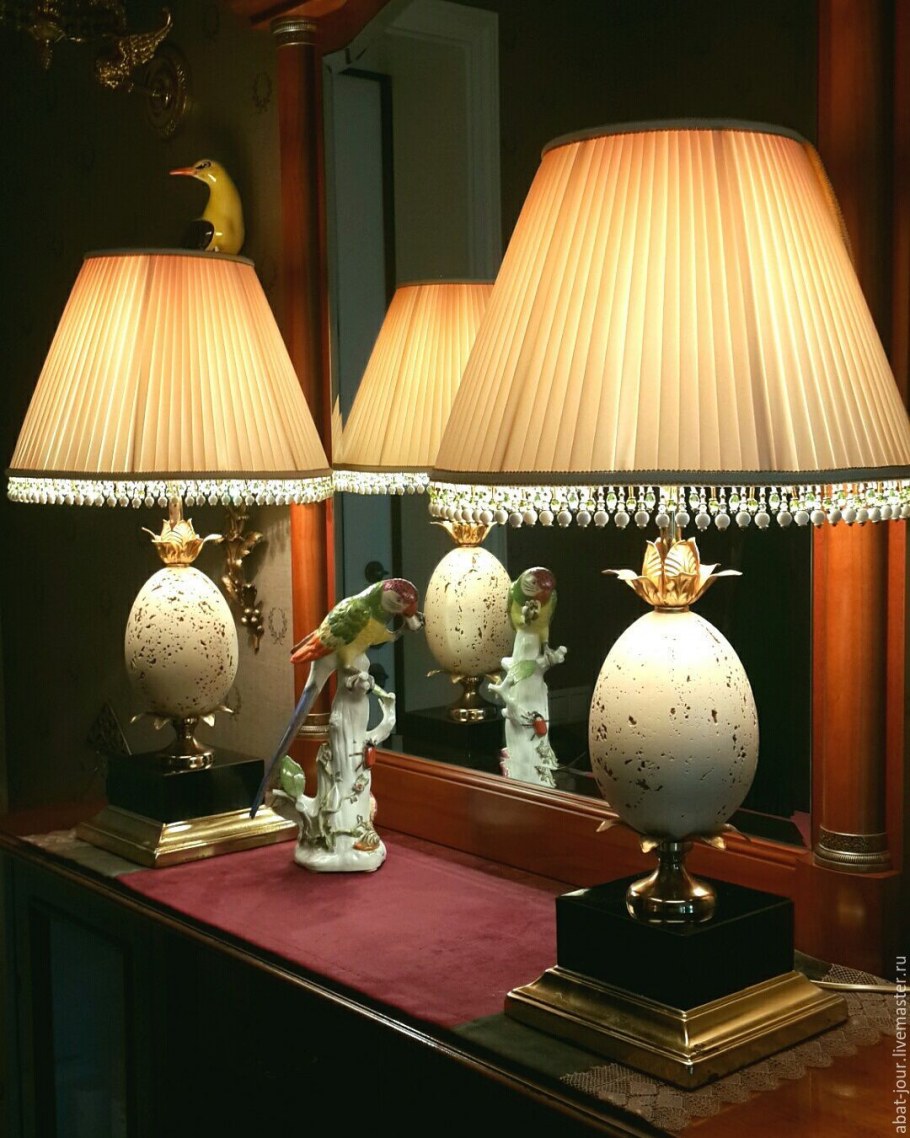 Декупаж абажура настольной лампы