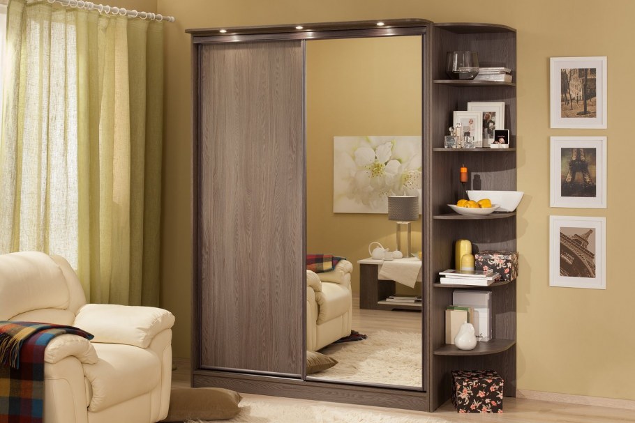 Шкаф купе ясень Анкор темный хофф