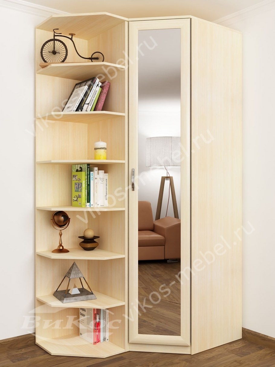 Шкаф угловой Талан 85см молочный дуб