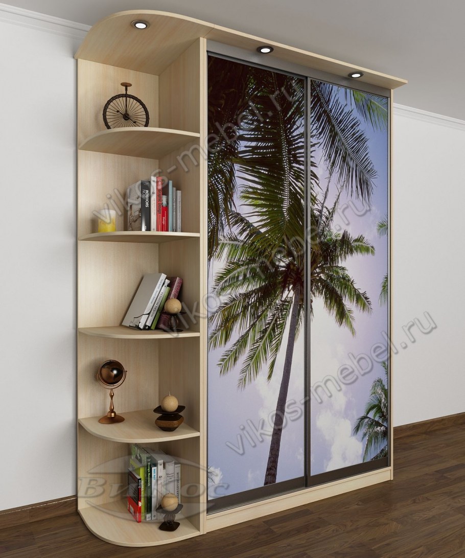 Шкаф с боковыми открытыми полками