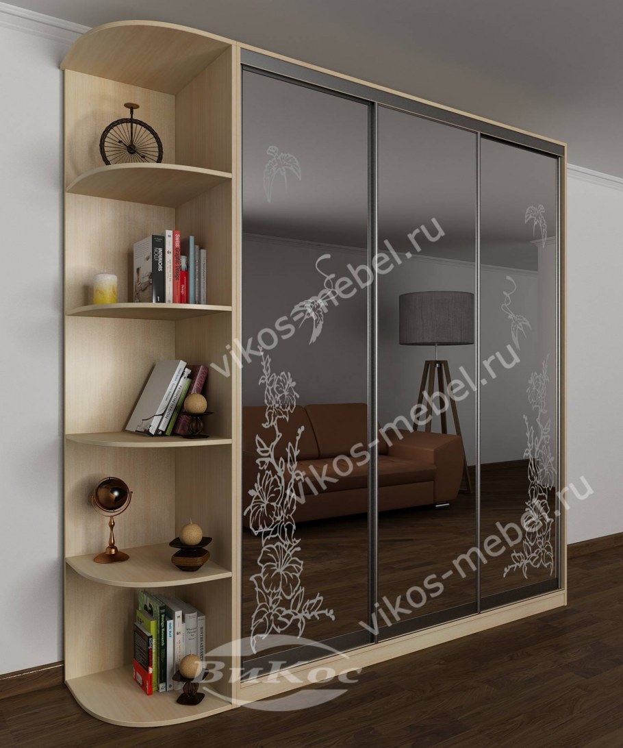 Шкаф-купе ясень шимо светлый с раздвижными дверями