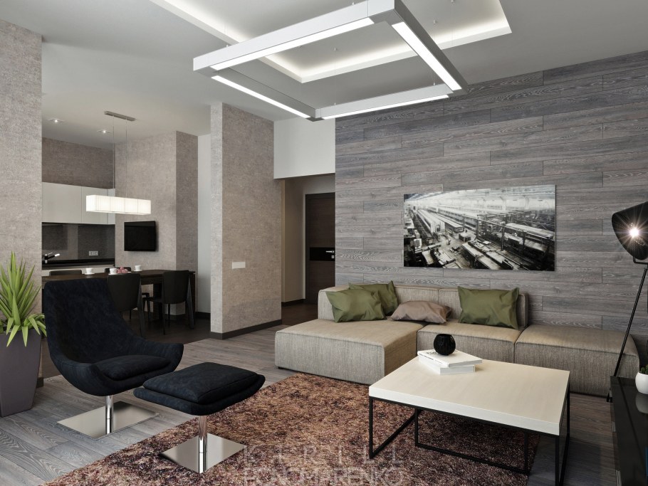 Стиль функционализм в интерьере гостиной