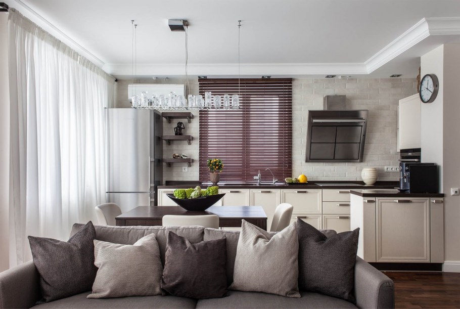 Натяжные потолки в интерьере