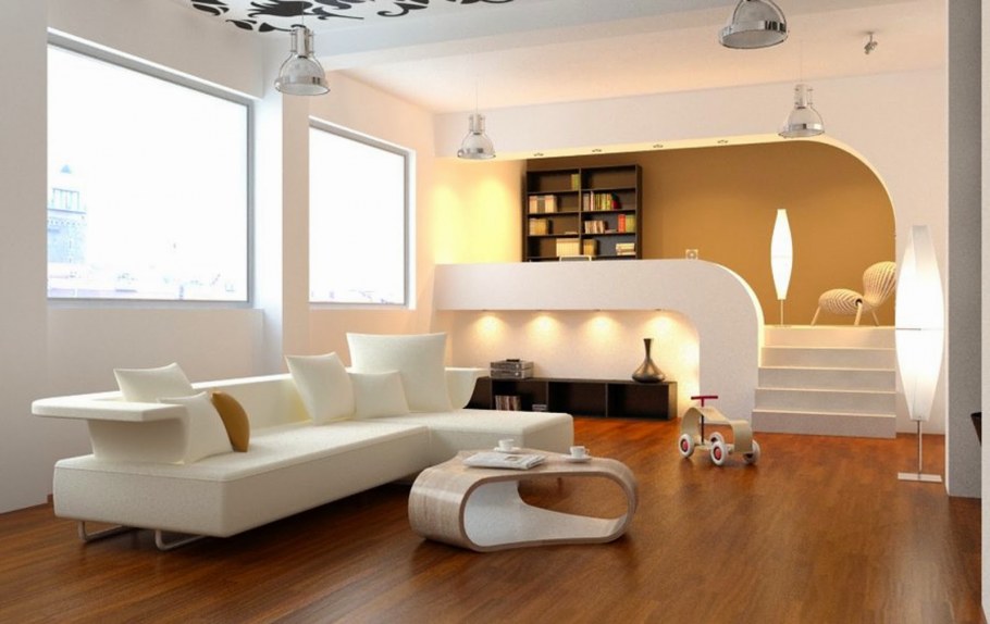 Диван подиум в гостиной