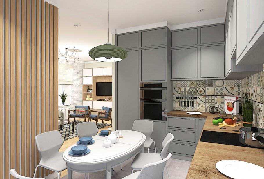 Интерьер однокомнатной квартиры