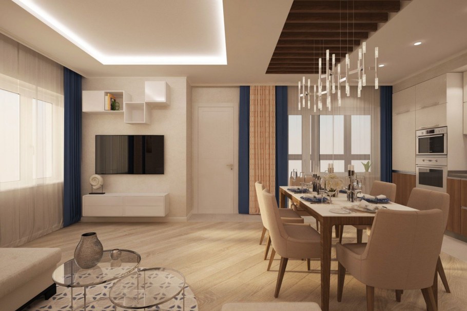 Красивая трехкомнатная квартира