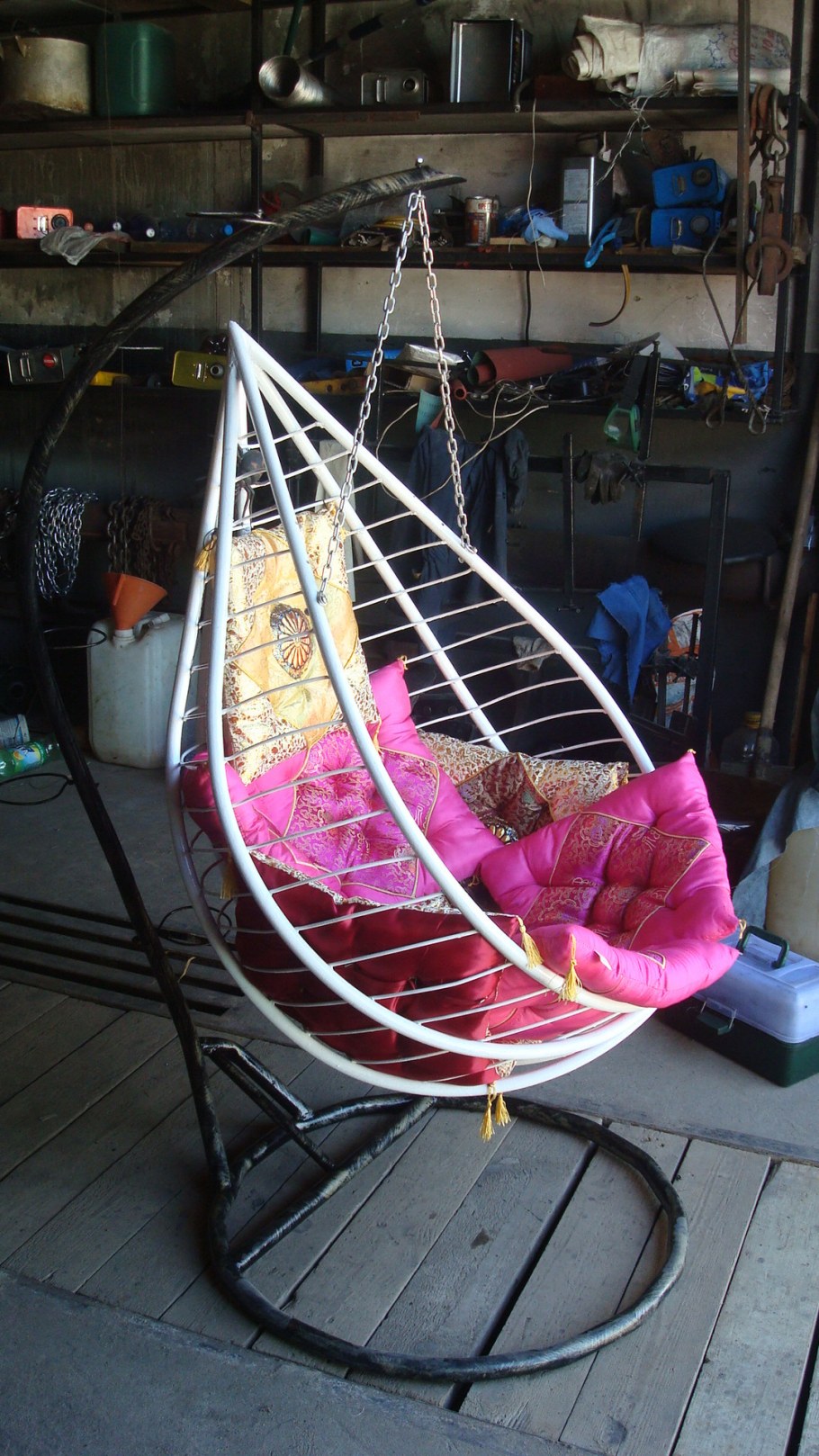 Подвесное кресло из полипропиленовых труб