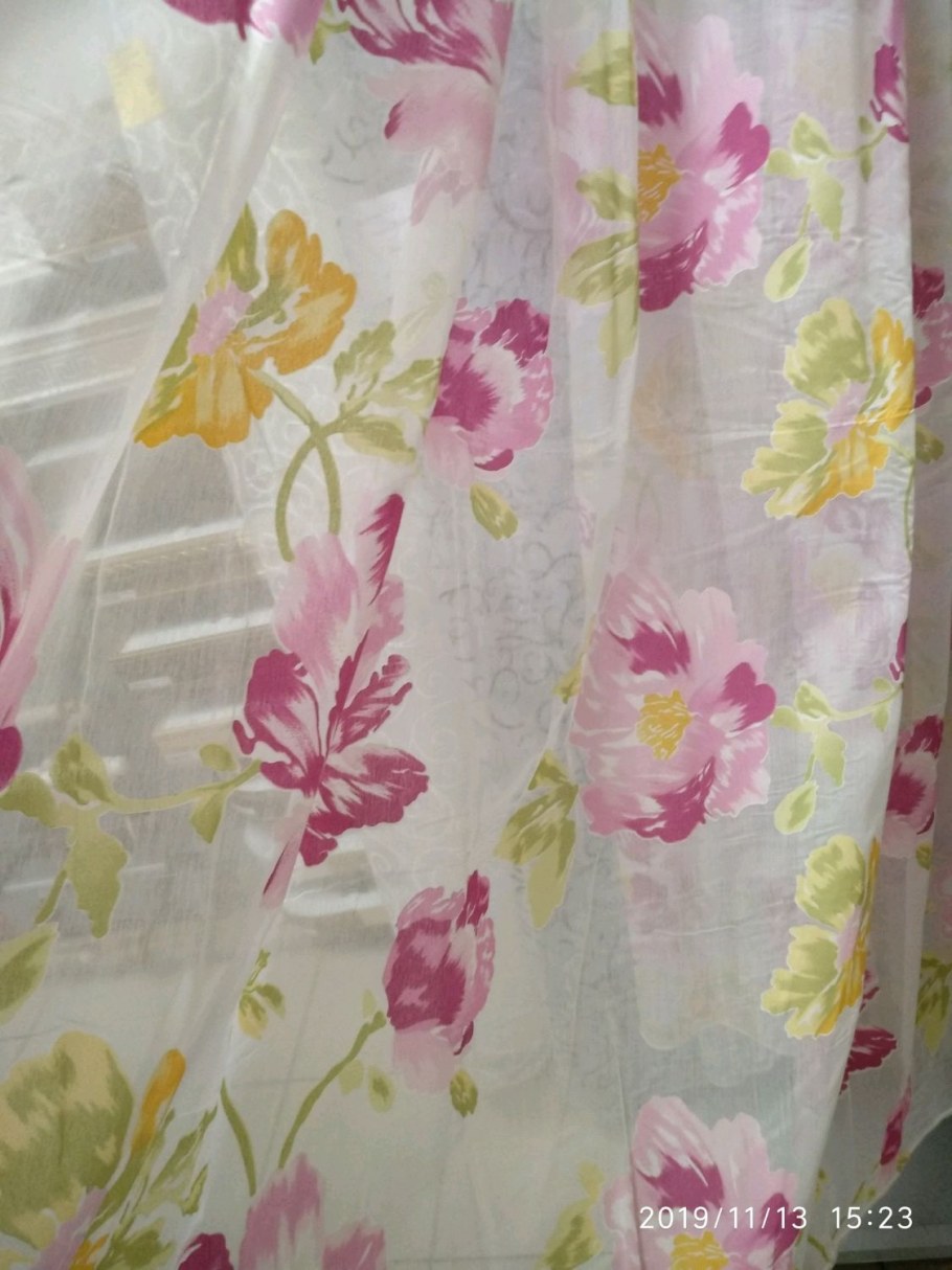 Тюль Батист розы