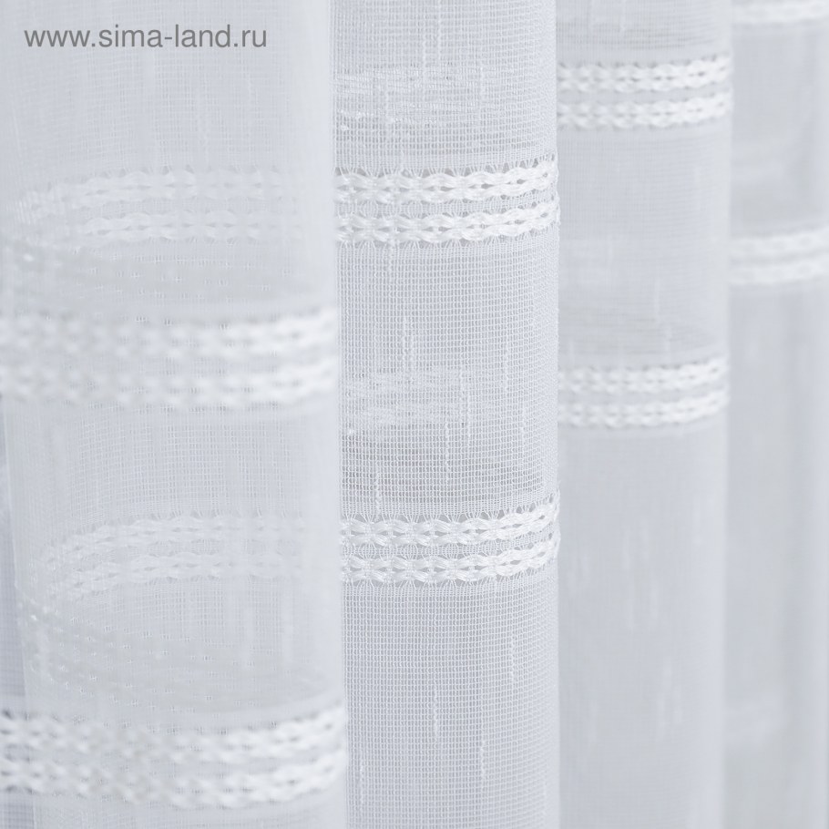 Шторы белый Батист