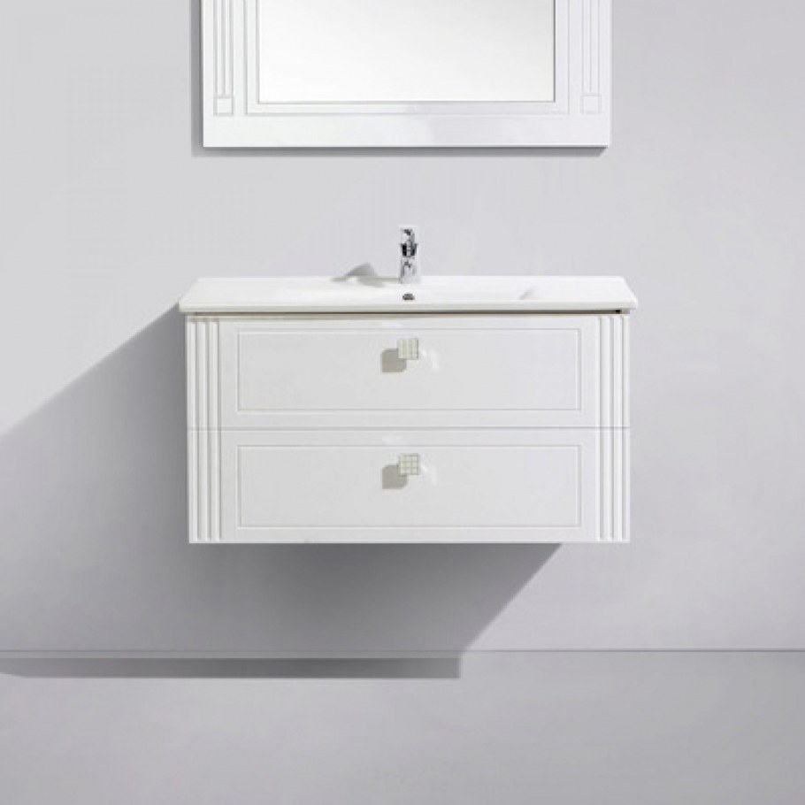 Тумба с раковиной BELBAGNO Atria 100 Bianco lucido