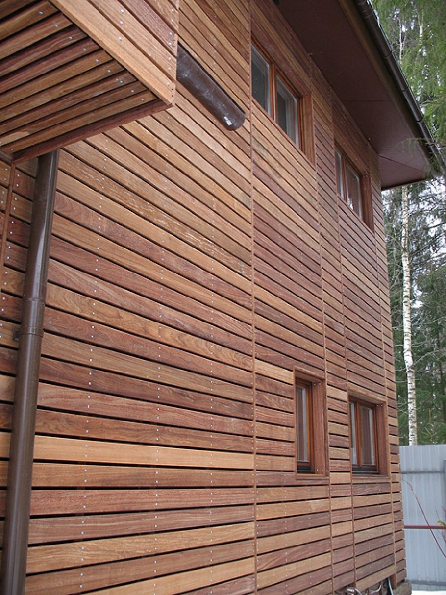 Планкен лиственница фасад