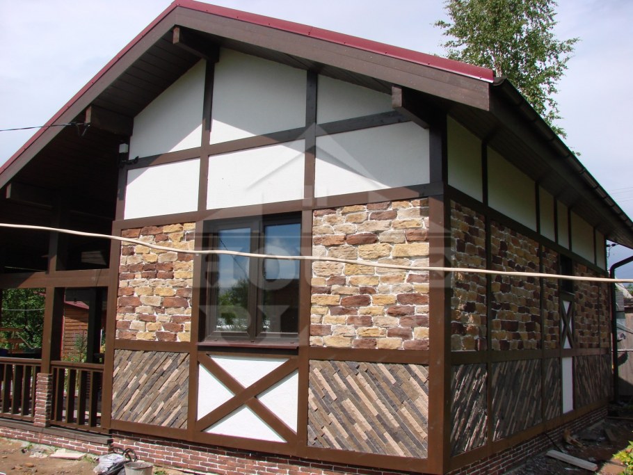 Отделка фасада дачи