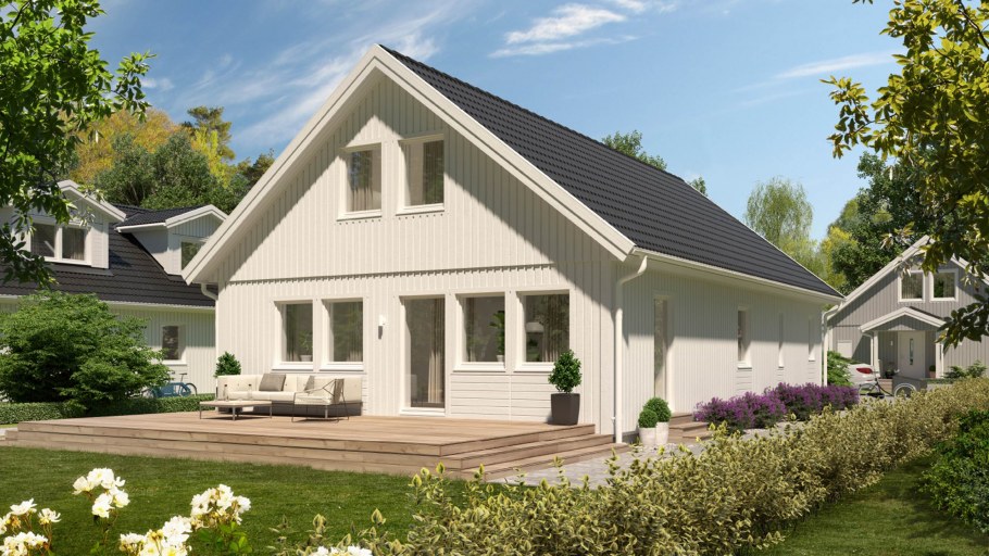 Дом с мансардой в скандинавском стиле