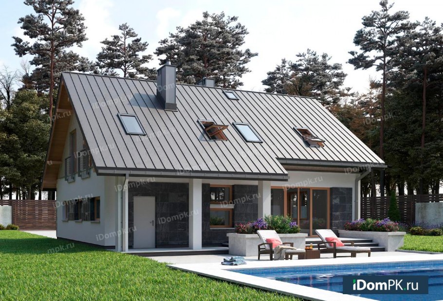 Дома из клееного бруса 150м2 Скандинавский