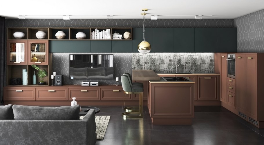 Кухня с антресольными шкафами