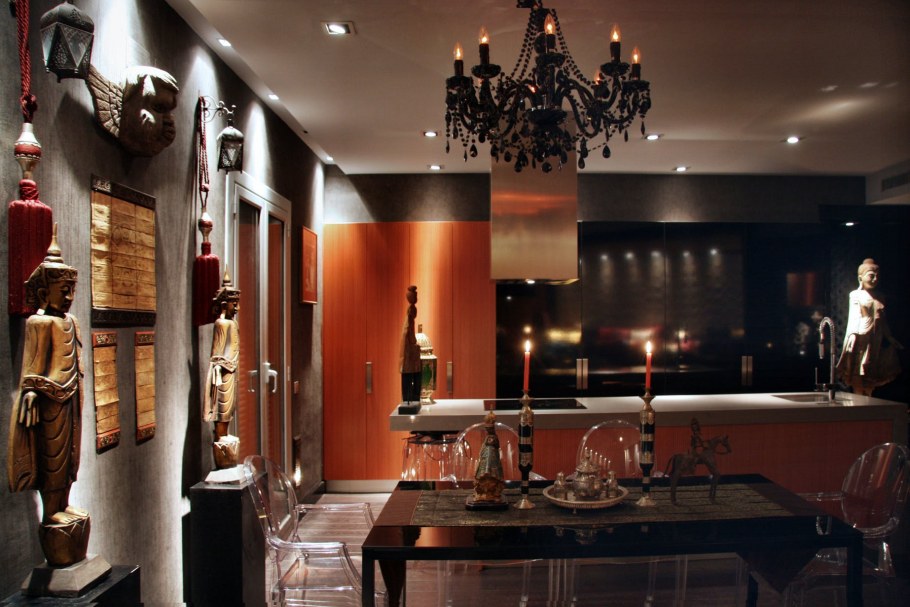 Квартира студия в буддийском стиле