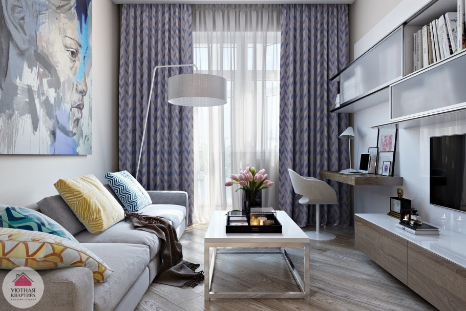 Двухкомнатная квартира в светлых тонах