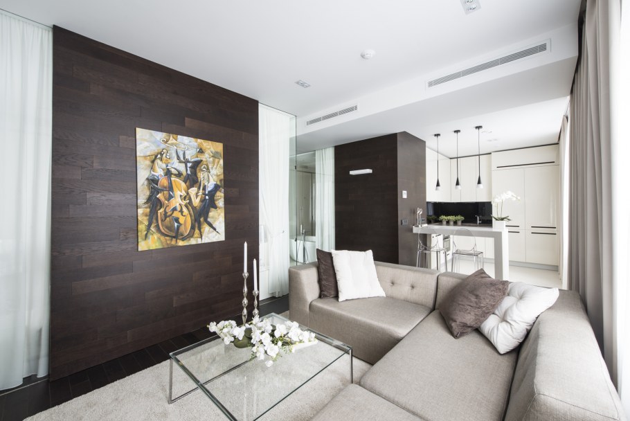 Интерьер комнаты в светлых тонах