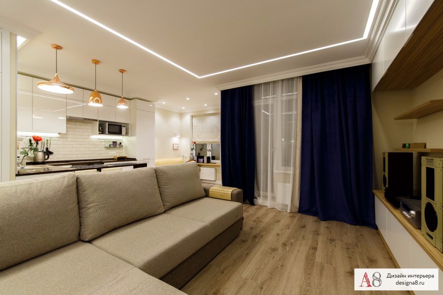 Квартира студия в стиле Модерн