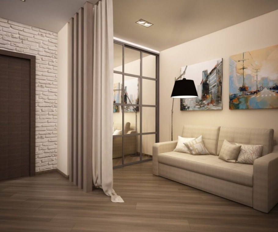 Двухкомнатная квартира в светлых тонах