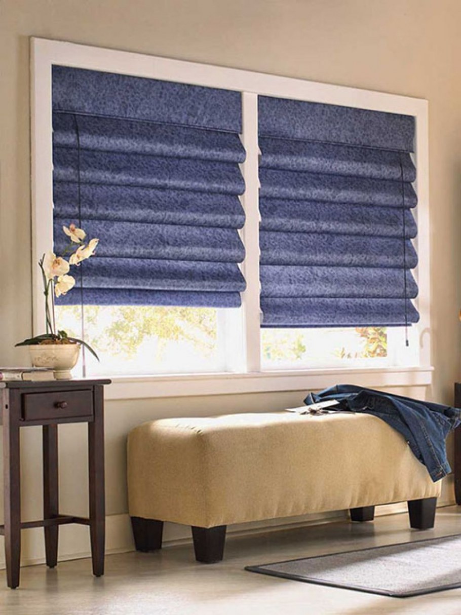 Каскадные римские шторы