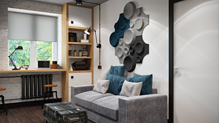 Хрущевка 27 квадратов в брутальном стиле