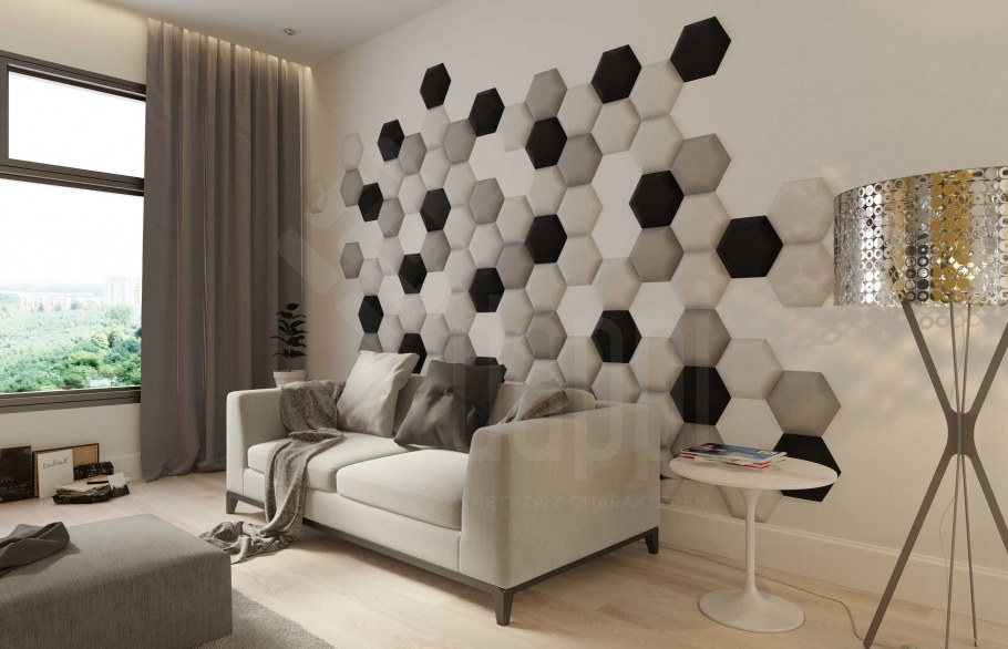 3д панели для стен Гексагон