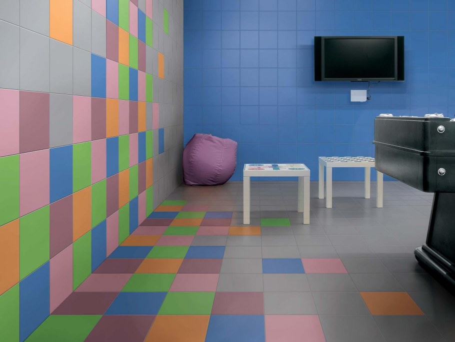 Разноцветная плитка на пол