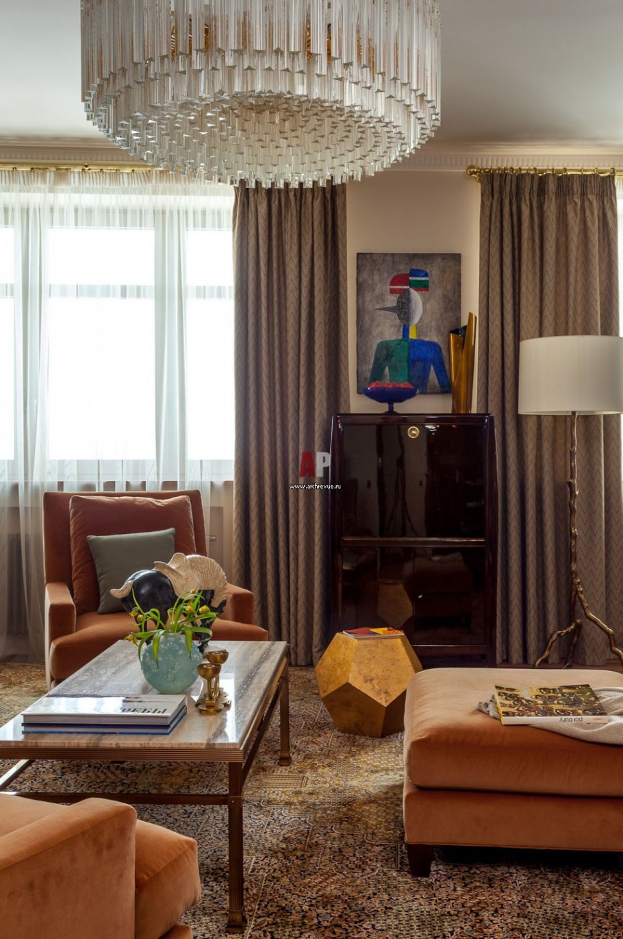 Гостиная Неоклассика изумрудный