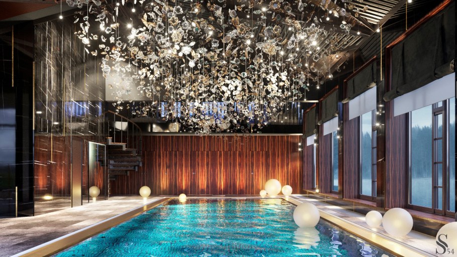 Олимпийский коттедж внутри