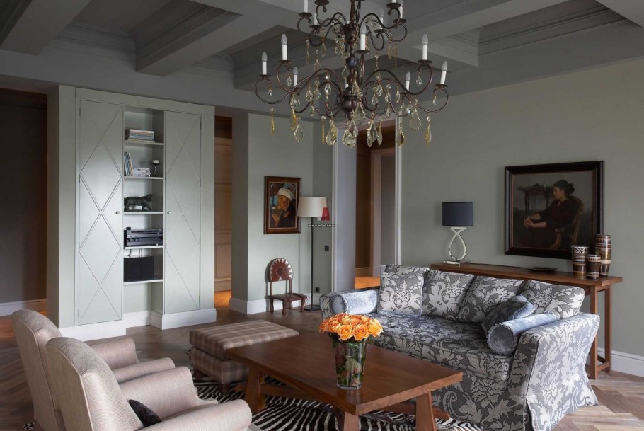 Стиль Фьюжн в интерьере гостиной