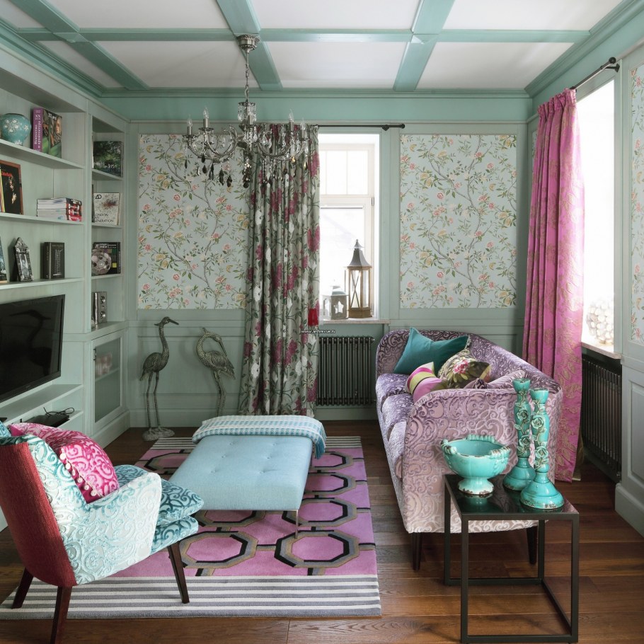 Гостиная в стиле Фьюжн