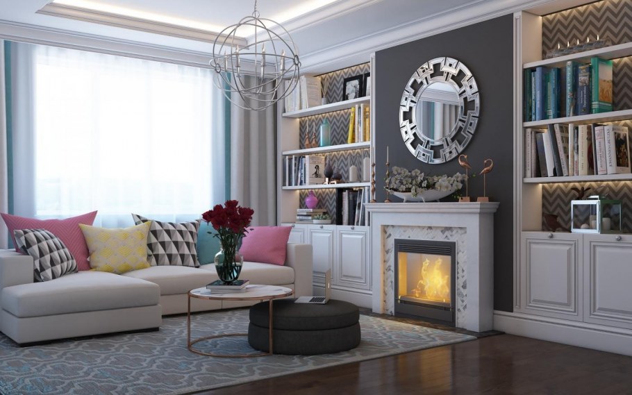 Мебель для гостиной в стиле Фьюжн