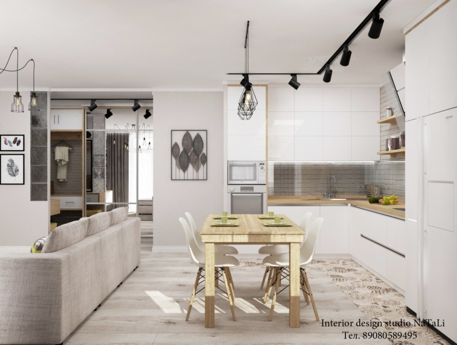 Кухня в стиле Сканди лофт
