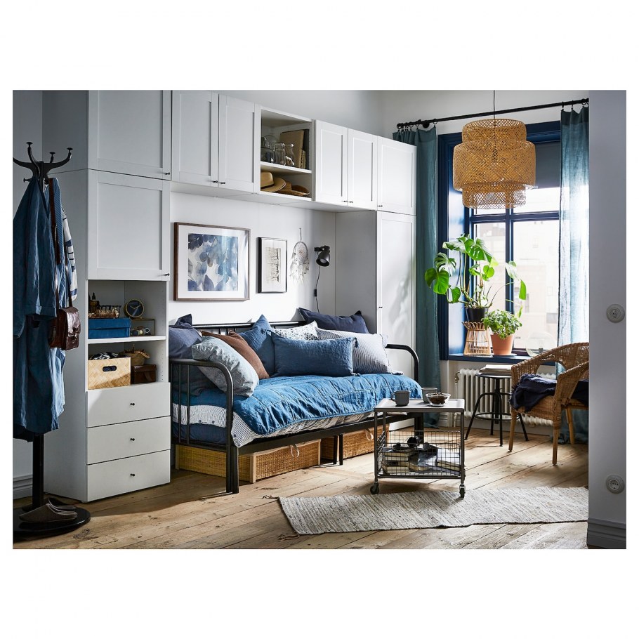 Opphus ОПХУС гардероб/8 дверей+3 ящика, белый/ФОННЕС саннидаль340x42x241 см